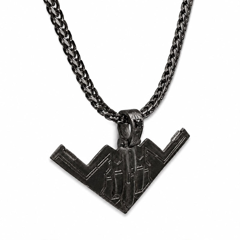 Silver B-2 Bomber Pendant Set 71294