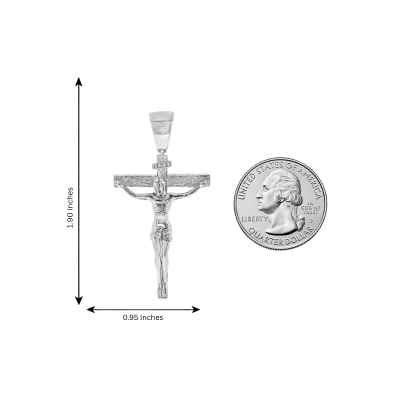Silver Crucifix Jesus Cross Small 71146