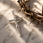 Silver Crucifix Jesus Cross Small 71146