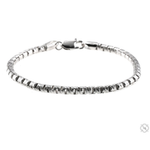 Silver bracelet on a white background