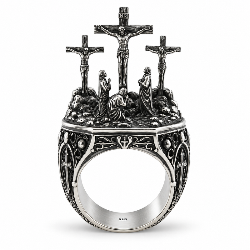 Silver Triple Cross Ring 71790