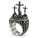 Silver Triple Cross Ring 71790