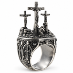 Silver Triple Cross Ring 71790