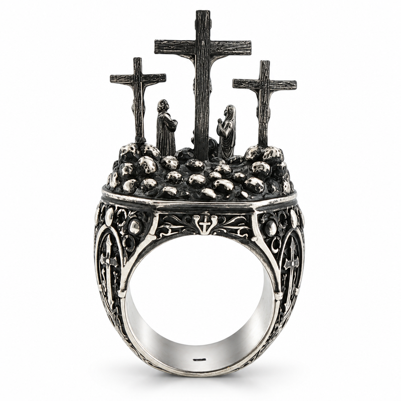 Silver Triple Cross Ring 71790