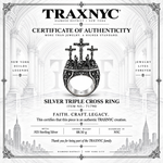 Silver Triple Cross Ring 71790