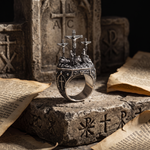 Silver Triple Cross Ring 71790