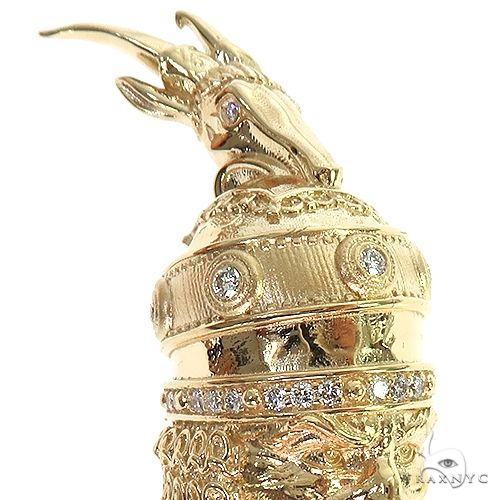 14K Gold Skanderbeg Albanian Military Commander Pendant, photo 4 of 7