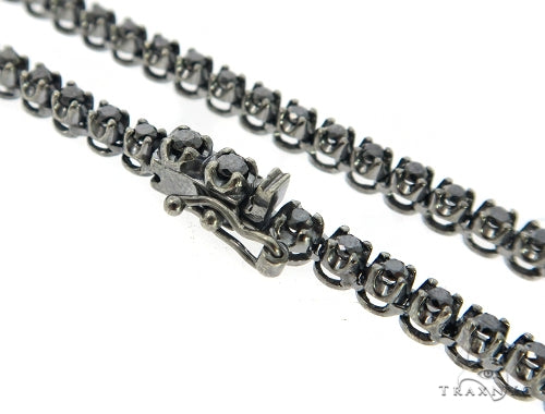 Skull and Cross Crucifix Black Diamond Pendant Chain 49785 - Image 12