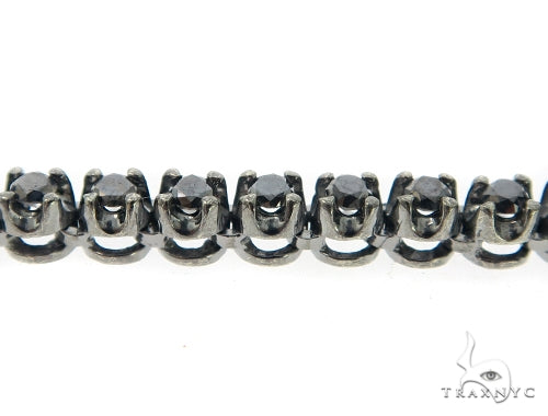 Skull and Cross Crucifix Black Diamond Pendant Chain 49785 - Image 15