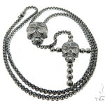 Skull and Cross Crucifix Black Diamond Pendant Chain 49785 - Image 2