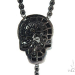 Skull and Cross Crucifix Black Diamond Pendant Chain 49785 - Image 6