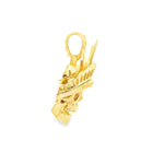 Yellow gold men's pendant shaped like a skull wearing a Liberty-style crown with spikes.