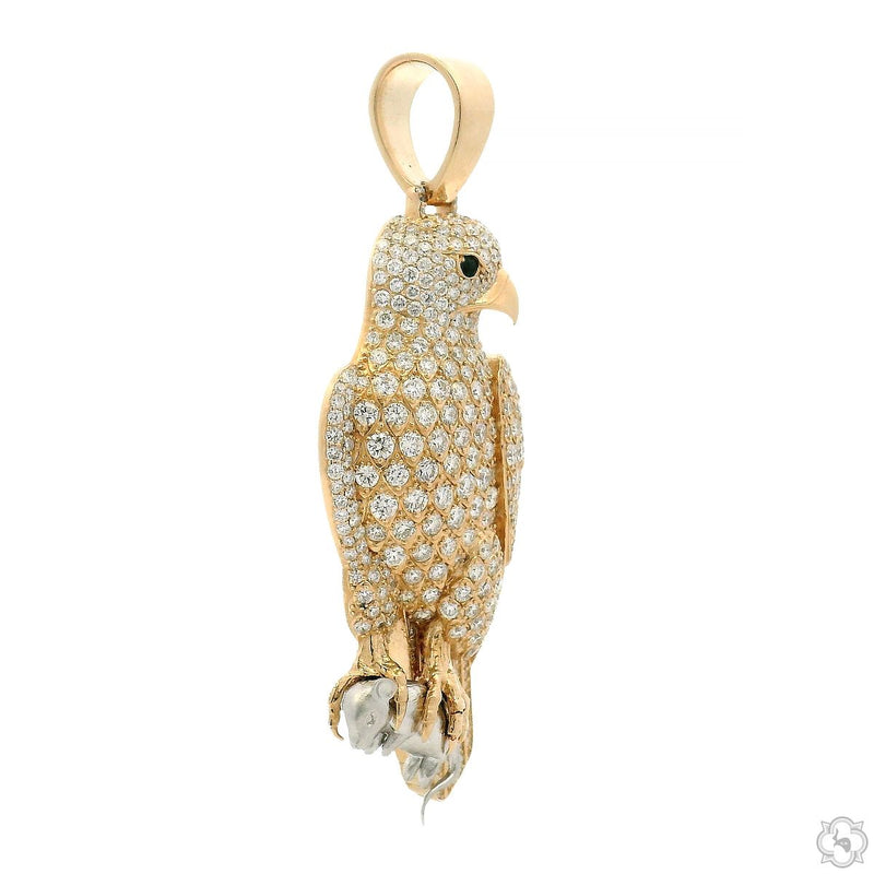 10K Gold Sky Killer Hawk Diamond Pendant, photo 3 of 9