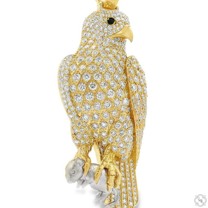 10K Gold Sky Killer Hawk Diamond Pendant, photo 4 of 9