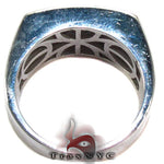 Slim Mens Silver Prong Ring 28031 - Image 5