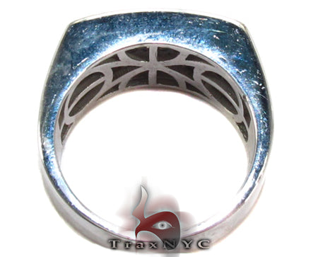 Slim Mens Silver Prong Ring 28031 - Image 5