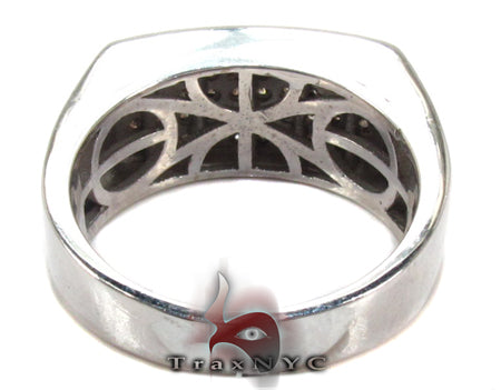 Slim Mens Silver Prong Ring 28031 - Image 6