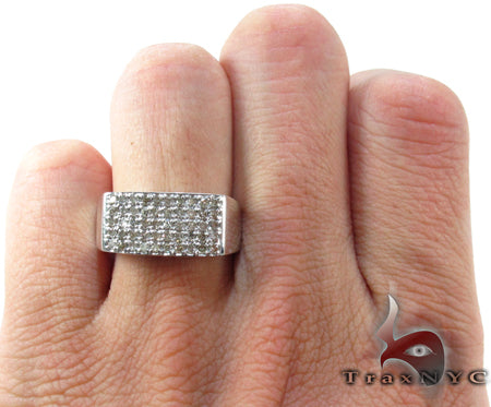 Slim Mens Silver Prong Ring 28031 - Image 7