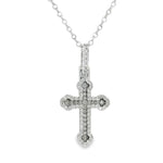 Small Diamond Cross Pendant Set 70874 - Image 1