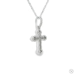 Small Diamond Cross Pendant Set 70874 - Image 2