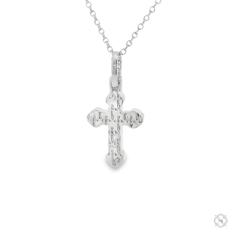 10K Gold Small Diamond Cross Pendant Set, photo 4 of 7