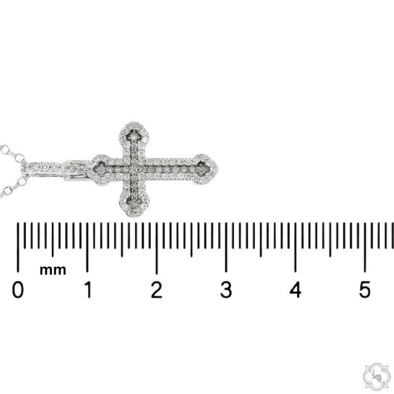 Small Diamond Cross Pendant Set 70874 - Image 6