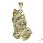 Small Two Tone Golden Prayer Pendant 57415 - Image 3