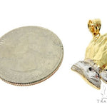 Small Two Tone Golden Prayer Pendant 57415 - Image 4