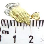 Small Two Tone Golden Prayer Pendant 57415 - Image 5
