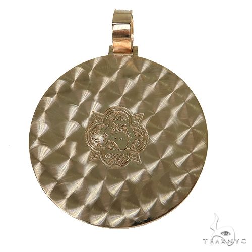 14K Gold Greek Motif Jesus Diamond Pendant [Medium], photo 4 of 6