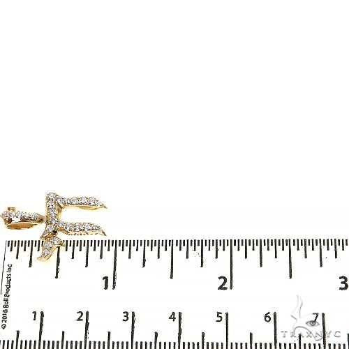 14K Gold Small Jewish Chai Diamond Pendant, photo 6 of 8