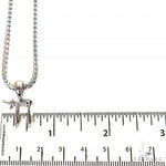 .925 Silver Small Jewish Chai Pendant Set 68765 - Image 4