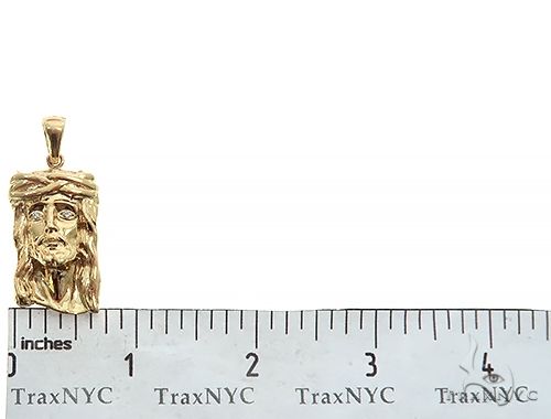 Small Solid 10K Gold Jesus Pendant, photo 7 of 8