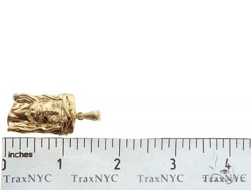 Small Solid 10K Gold Jesus Pendant 56770 - Image 8