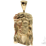 Solid 14K Gold Jesus Pendant 45363 - Image 1