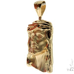 Solid 14K Gold Jesus Pendant 45363 - Image 3