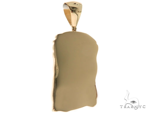 Solid 14K Gold Jesus Pendant 45363 - Image 4