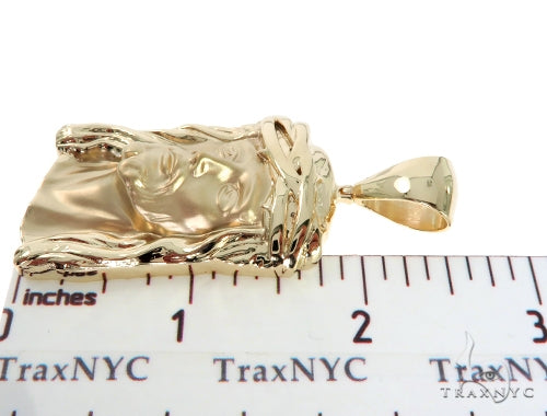 Solid 14K Gold Jesus Pendant, photo 6 of 7