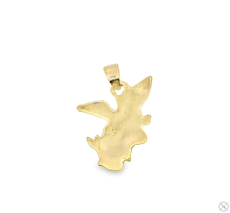 10K Gold Small St Saint Michael Charm Pendant Protection, photo 2 of 4