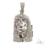 Small Walking on Water Diamond Jesus Pendant .925 Silver 69098 - Image 1