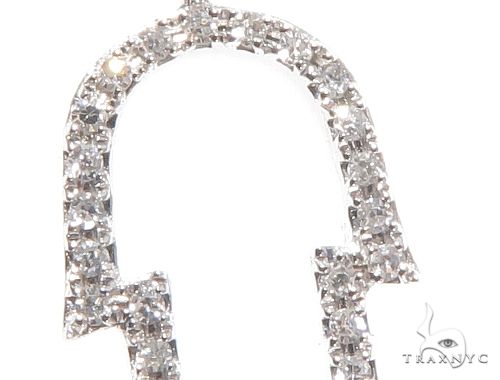 Small 18K White Gold Hamsa Hand Diamond Necklace, photo 3 of 5
