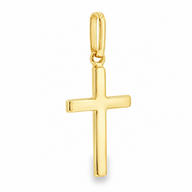 Small 14k Gold Cross Pendant, view 5