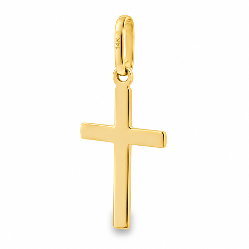 Small 14k Gold Cross Pendant, view 6