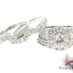 Snow Queen Diamond Wedding Ring Set 27166 - Image 1