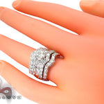 Snow Queen Diamond Wedding Ring Set 27166 - Image 11