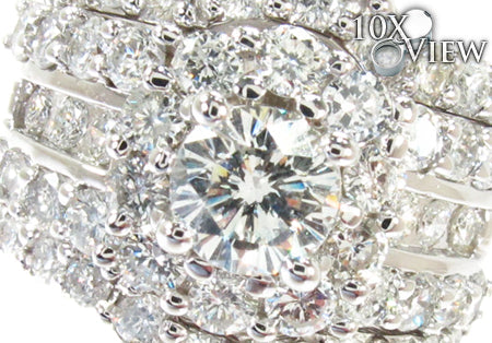 Snow Queen Diamond Wedding Ring Set 27166 - Image 5