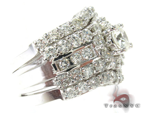 Snow Queen Diamond Wedding Ring Set 27166 - Image 8
