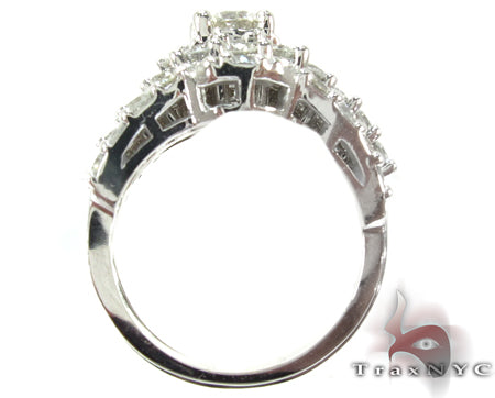Snow Queen Diamond Wedding Ring Set 27166 - Image 9