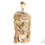 Solid 14K Gold Jesus Pendant 48913 - Image 2