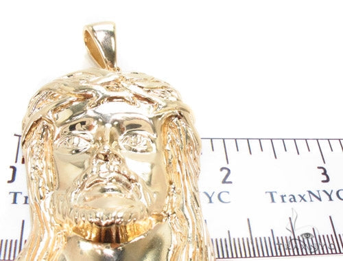 Solid 10K Gold Jesus Pendant | TraxNYC